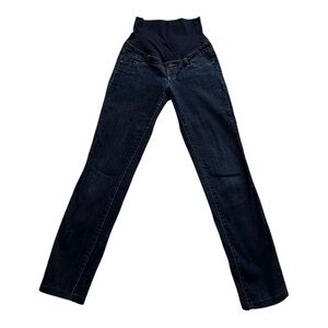 Thyme Maternity Dark Wash Denim Maternity Jeans - Size Small